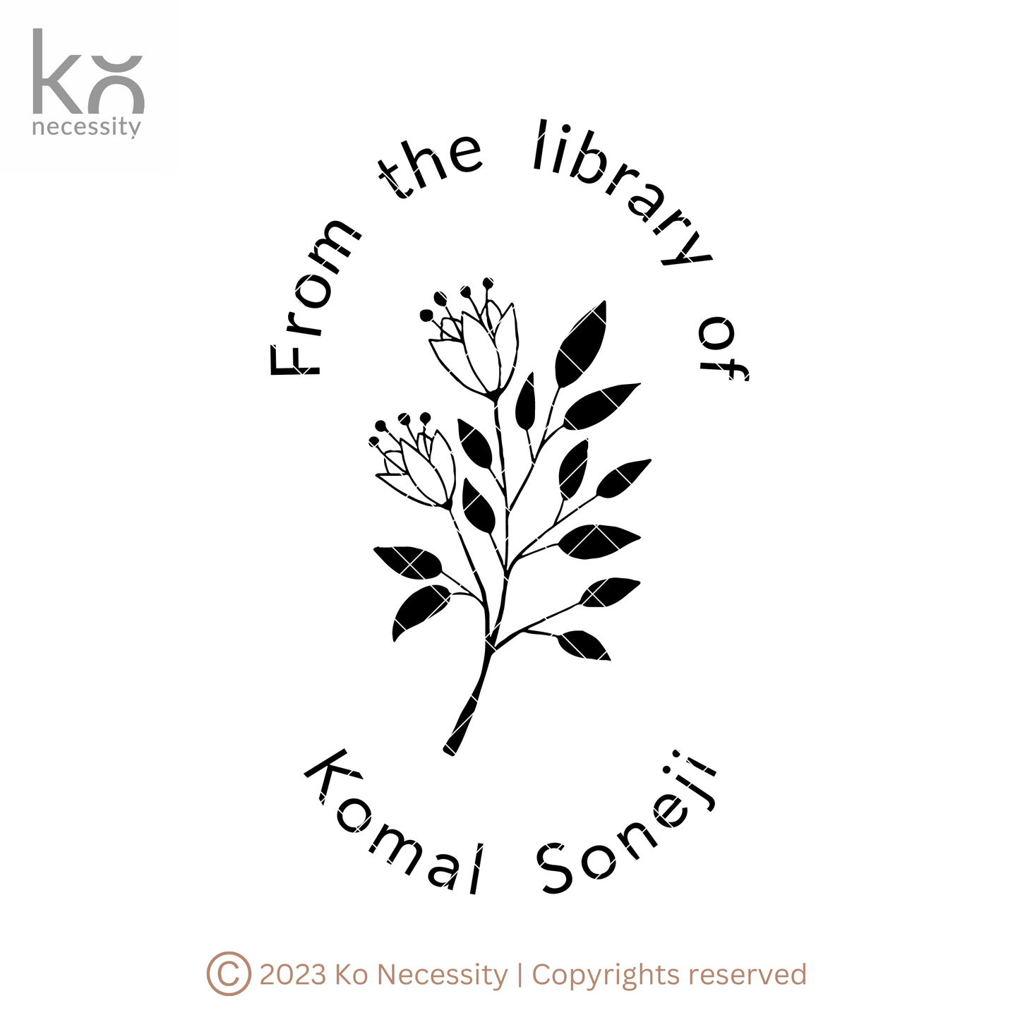 The Bouquet | Library Stamp