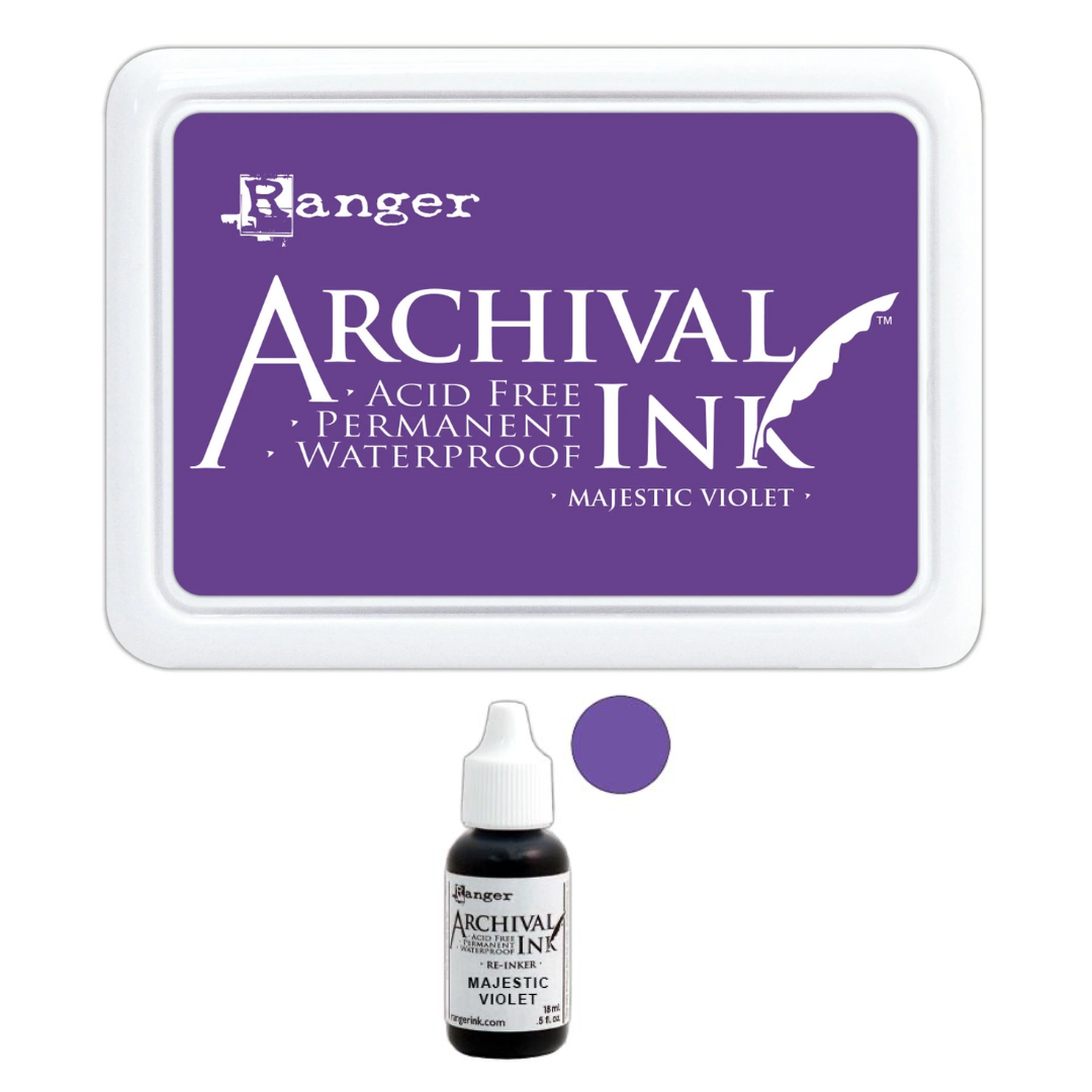 Majestic Violet Archival Ink Pad + Refill Combo