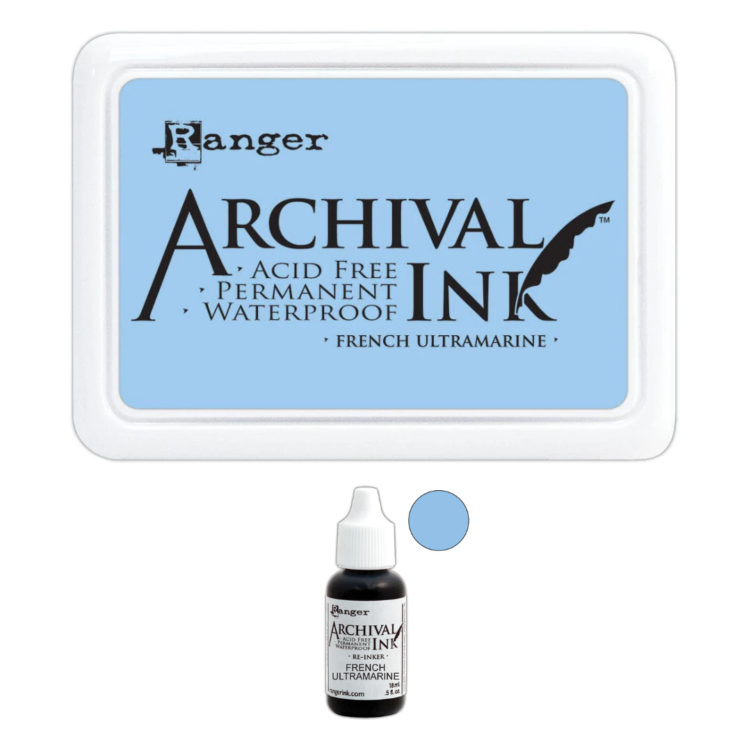 French Ultramarine Archival Ink Pad + Refill Combo