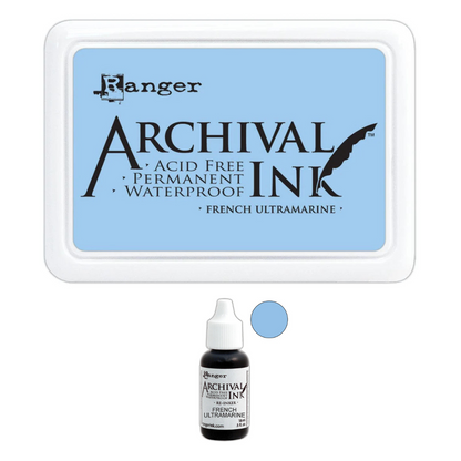 French Ultramarine Archival Ink Pad + Refill Combo