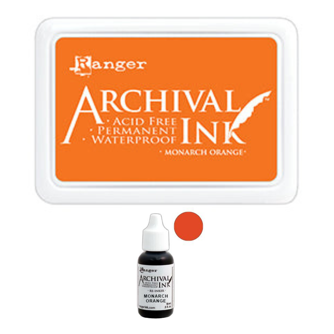 Monarch Orange Archival Ink Pad + Refill Combo